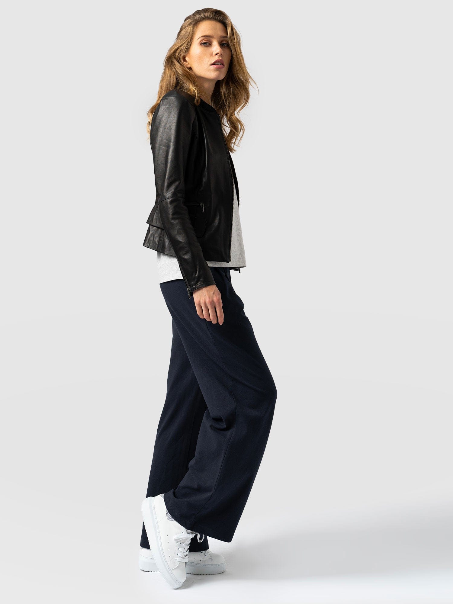 Camden Wide Leg Pant - Navy